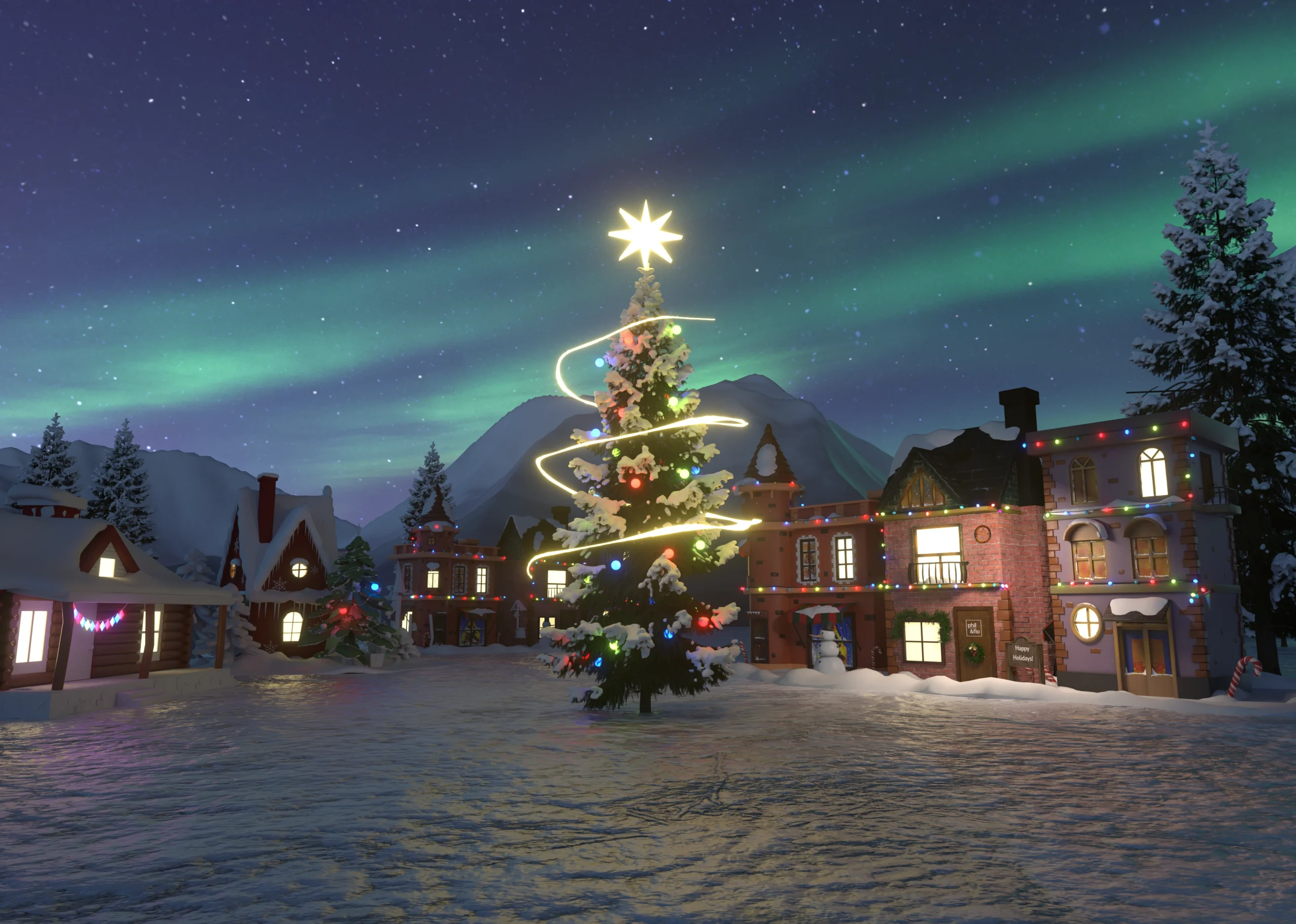 Kerst nieuwjaar 3d animatie phil en flo 2 scaled - 3D inspiratieboek - Geen categorie - Phil & Flo Creative Studio